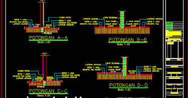 Detail Potongan SLoof Kolom Balok Autocad Dwg File 