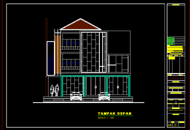 Contoh-Tampak-Depan-Ruko-Kantor-Autocad-Dwg