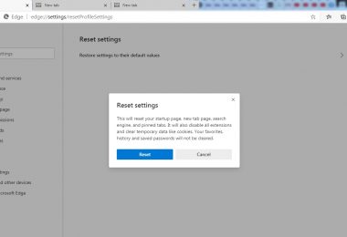 Reset Setting microsoft edge