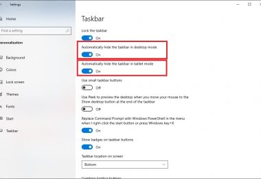 Taskbar Tetap Muncul Saat Menggunakan Mode Full Screen