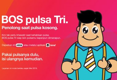 cara pinjam pulsa TRi melalui aplikasi bima